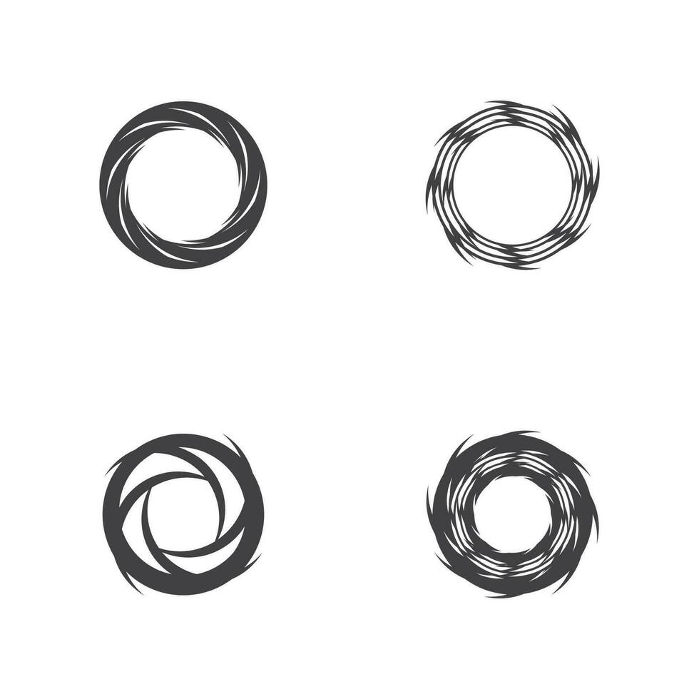 Circle Ring swirl Abstract Logo Vector