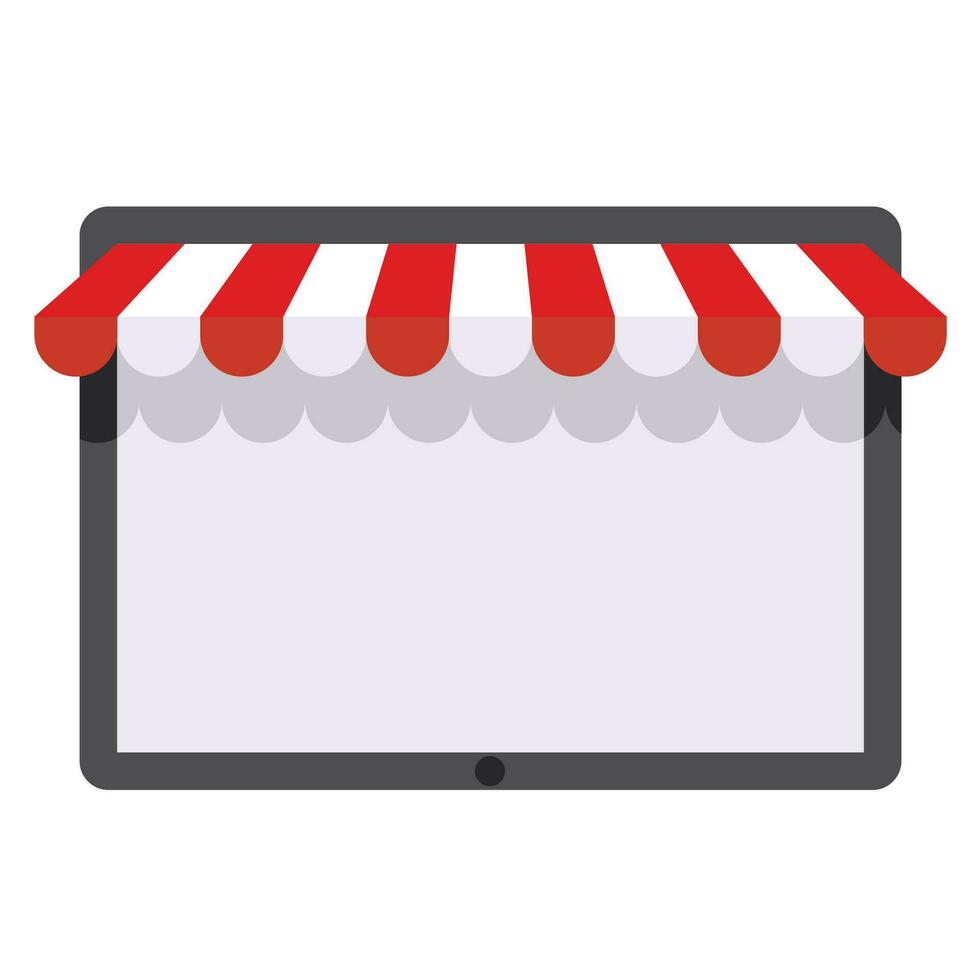 tablet online marketing Using modern tools vector