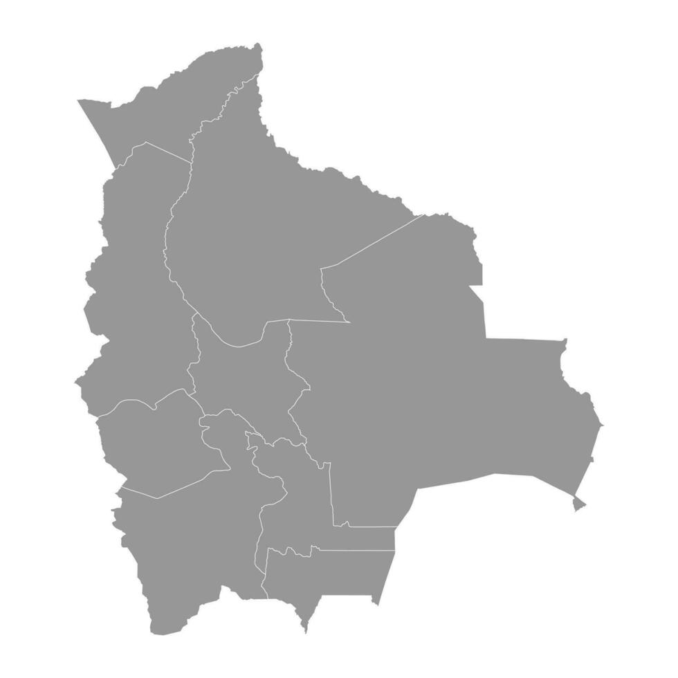 Bolivia map with administrative divisions. vector