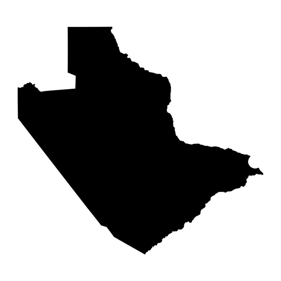 Central district map, administrative division of Botswana. vector