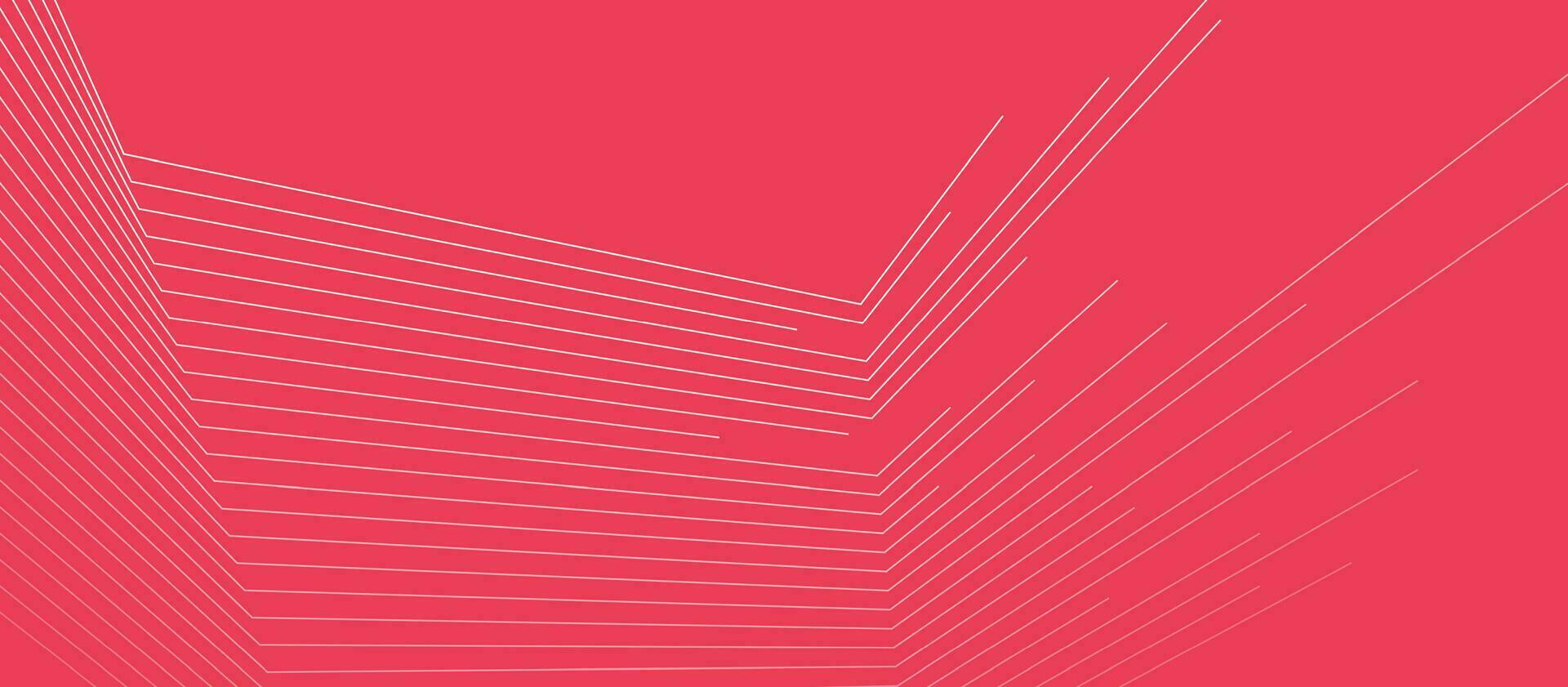 Pink white minimal lines abstract futuristic tech background vector