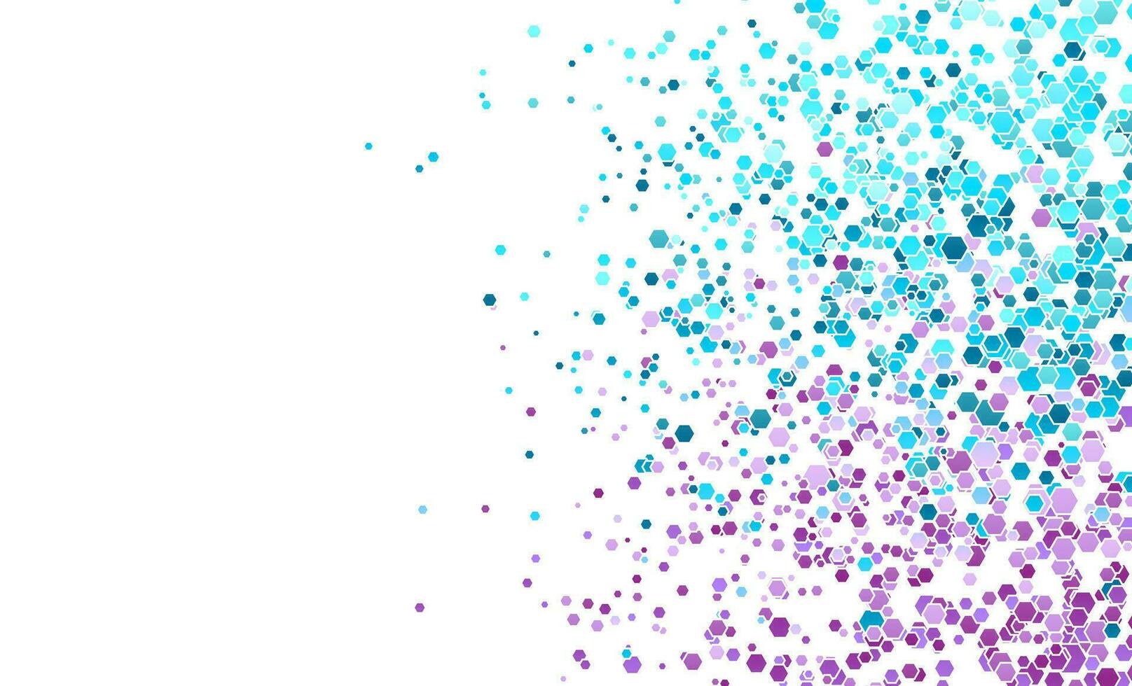Blue purple shiny geometric hexagons abstract background vector