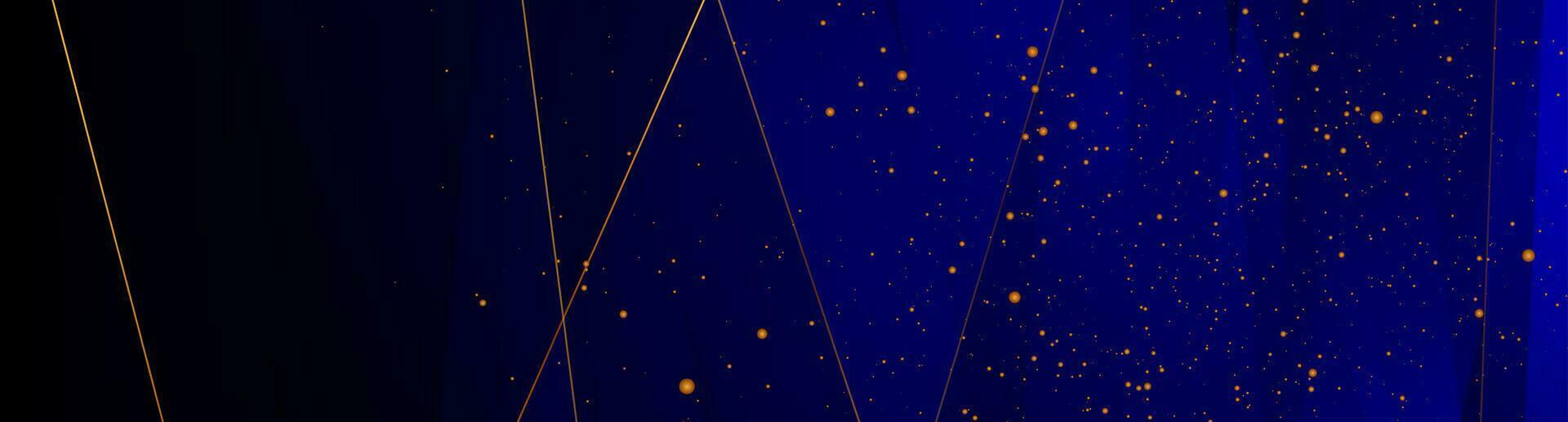 Futuristic geometric abstract striped background with golden dots vector