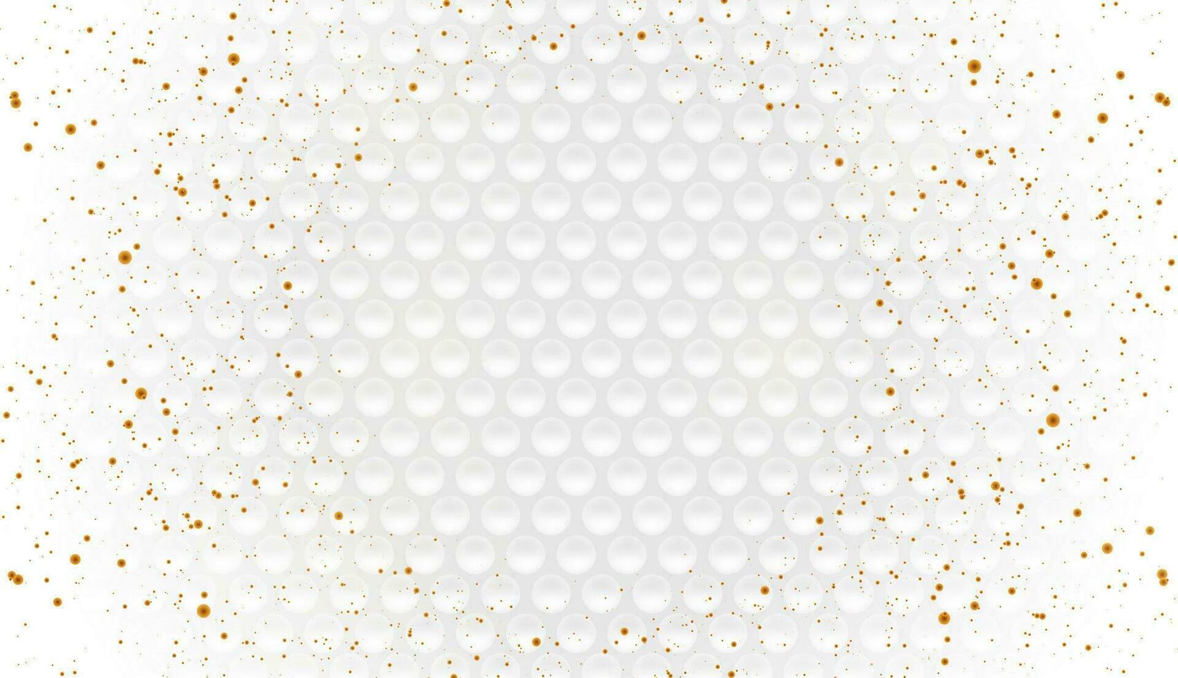 Shiny golden dots and grey white circles abstract background vector