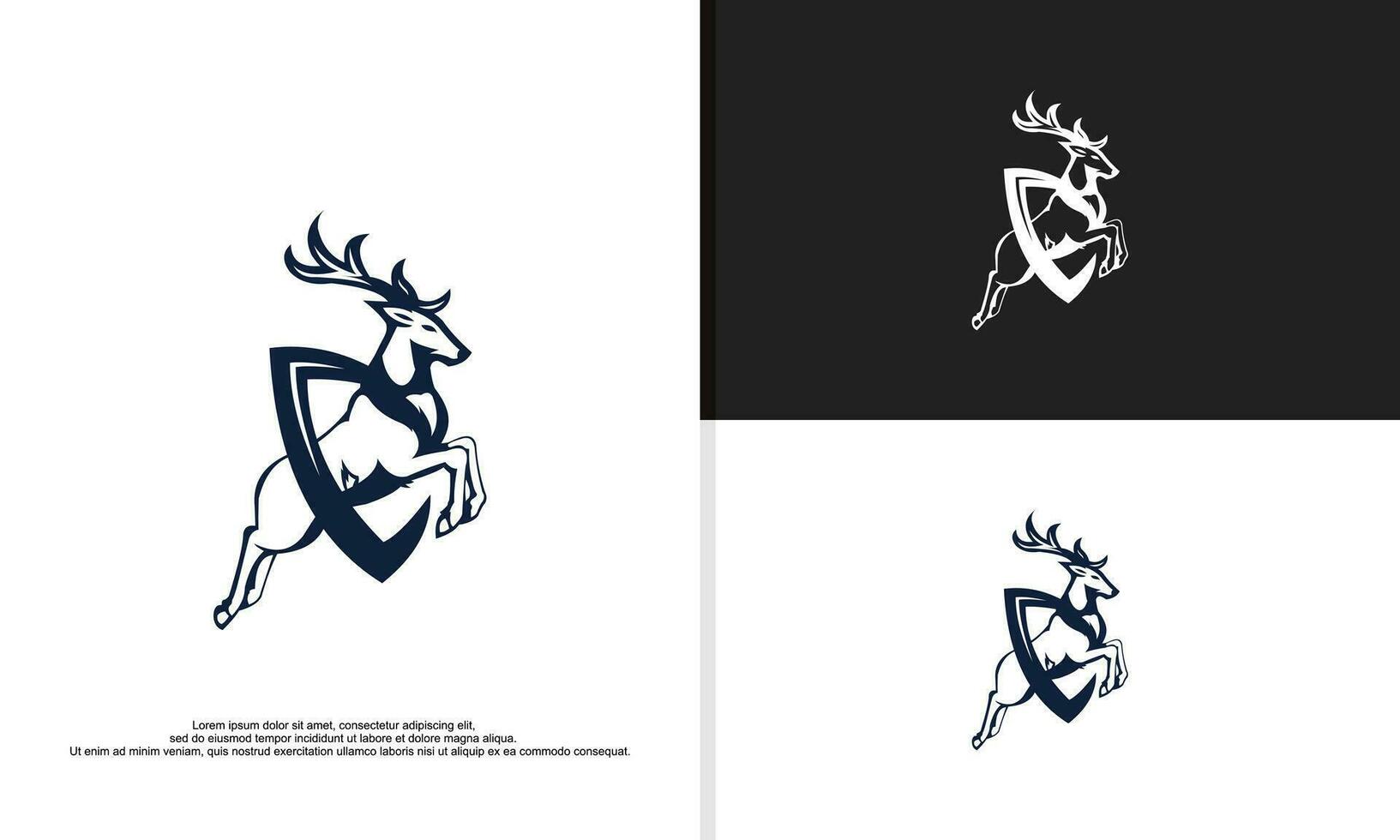 Deer head creative design logo vector. Deer illustration vector