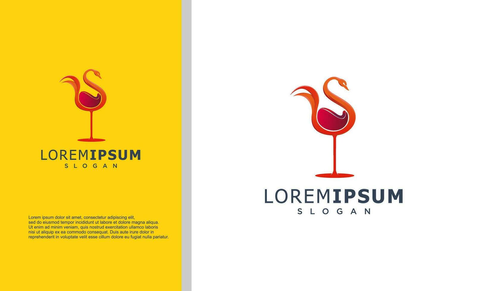Vector logo on which an abstract image of a bird with color fragments.