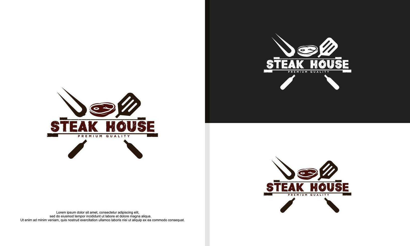 Barbecue smokehouse bbq barbeque bar and grill logo design with fork and fire vector