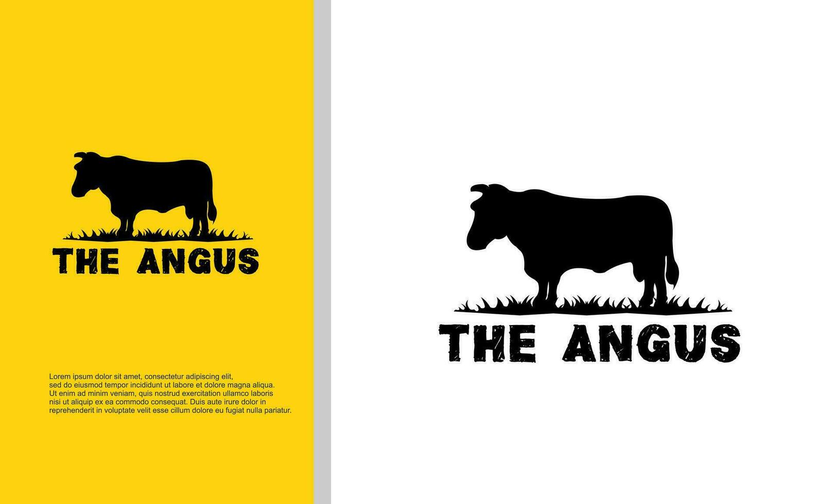 The angus vintage logo vector