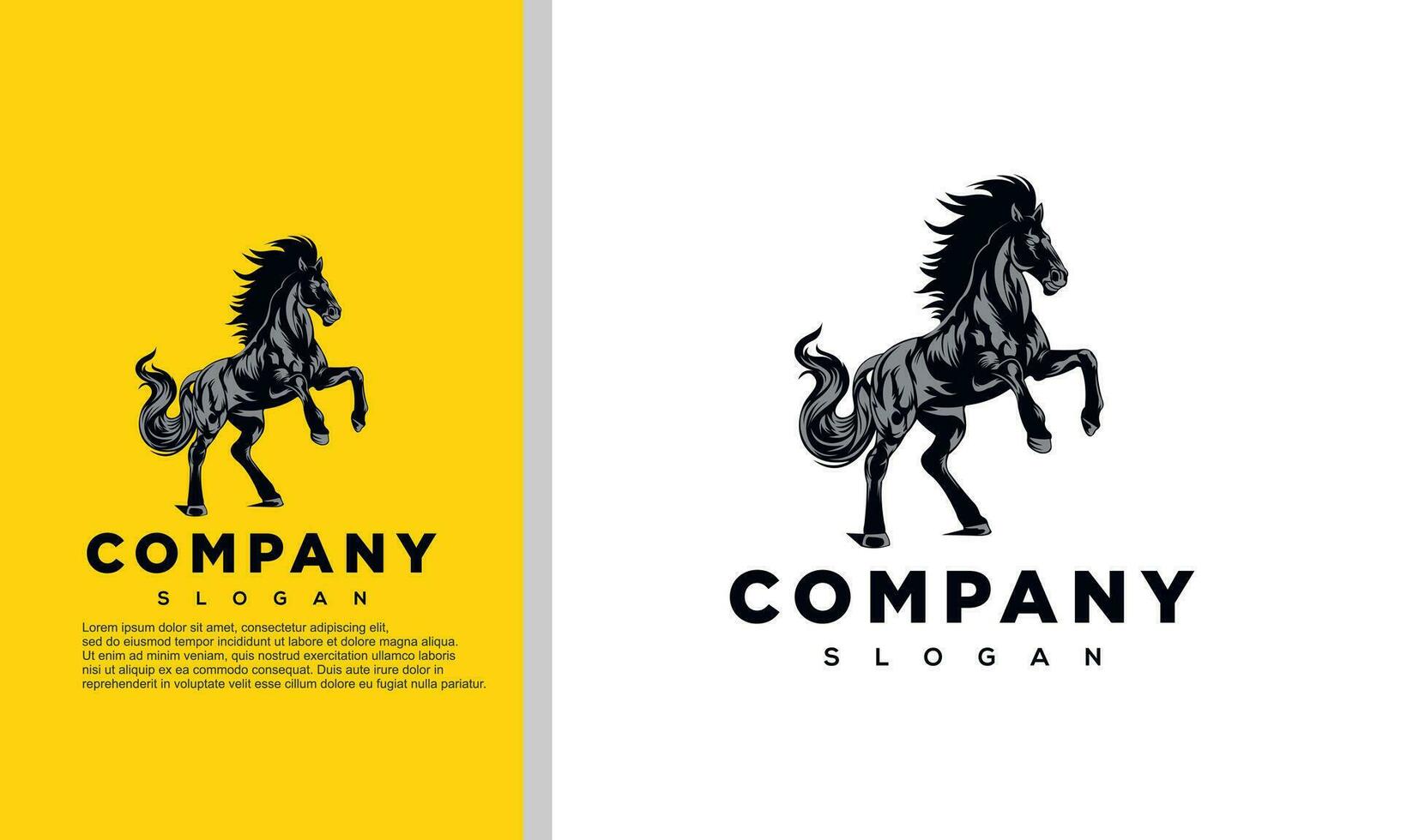 Elegant horse logo icons. Royal stallion symbol design. Equine stables sign. Equestrian brand emblems. Vector illustration.