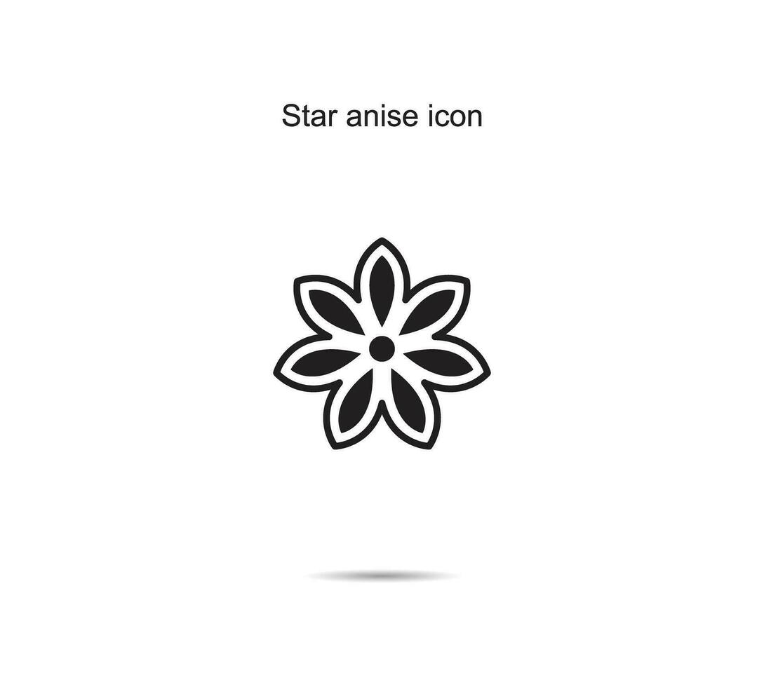 Star anise icon, Vector illustration