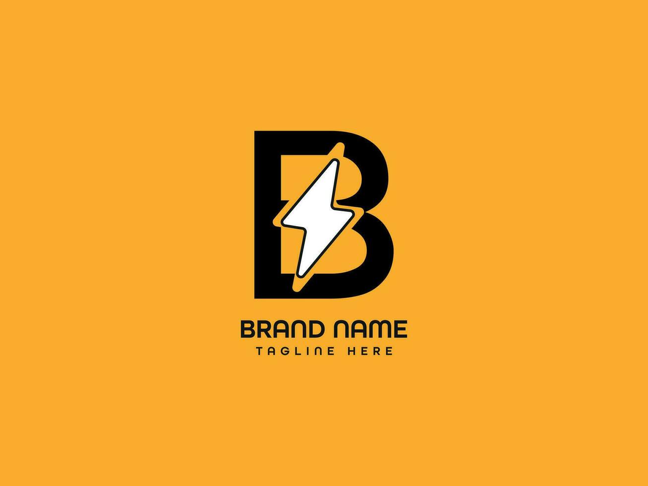 Bolt letter logo design vector