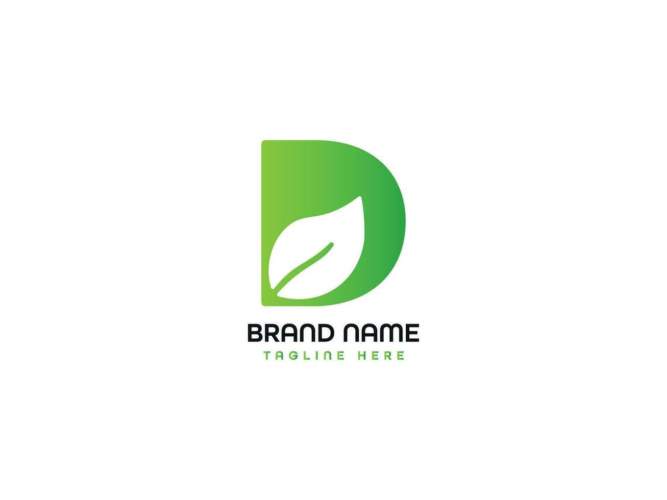 Leaf Letter Logo Design vector