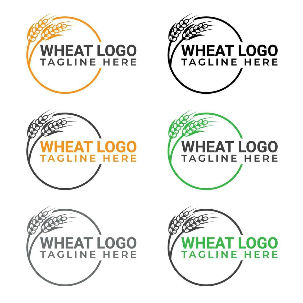 Agriculture wheat Logo Design Vector Template