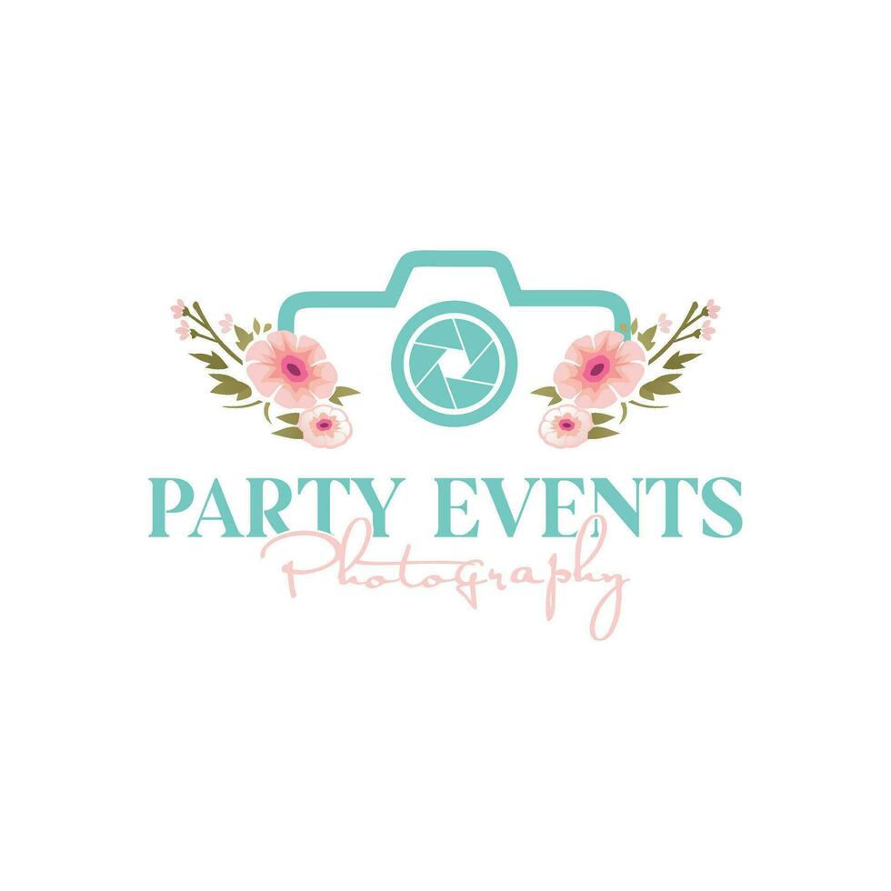 Party Events Photography Logo Design Vector Template