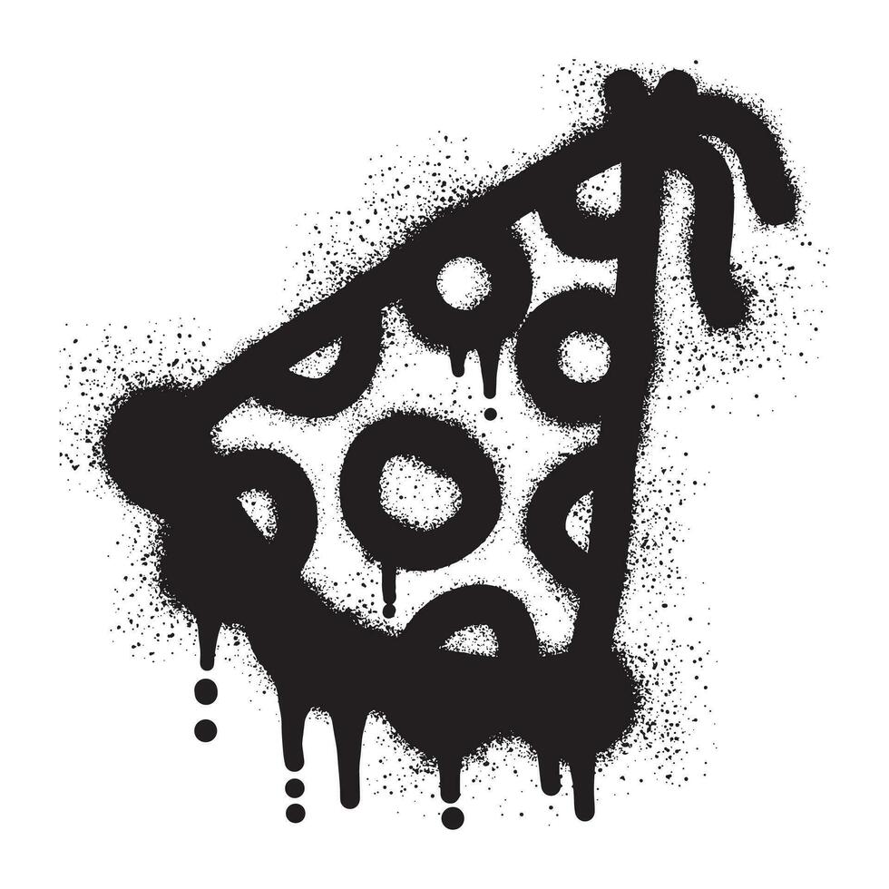 Party hat graffiti with black spray paint vector