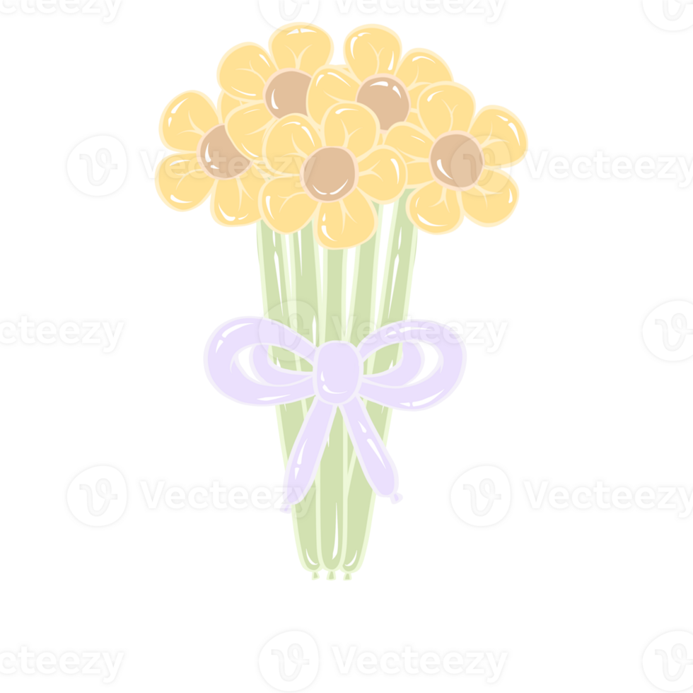 Balloon flowers bubble png