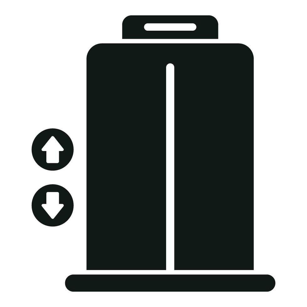 Elevator exit icon simple vector. People escape vector