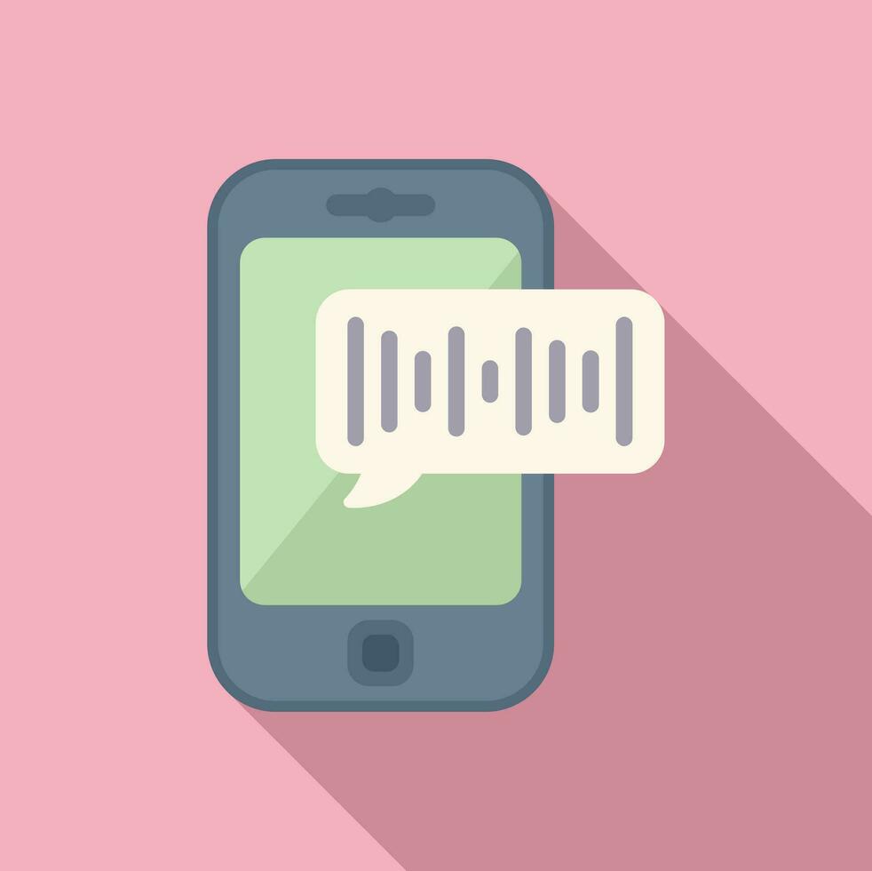 Phone message icon flat vector. Media like vector