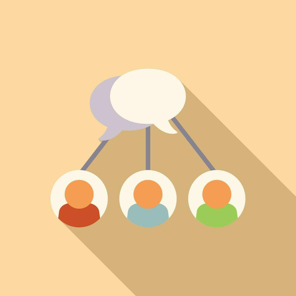 Messaging scheme icon flat vector. Social media vector