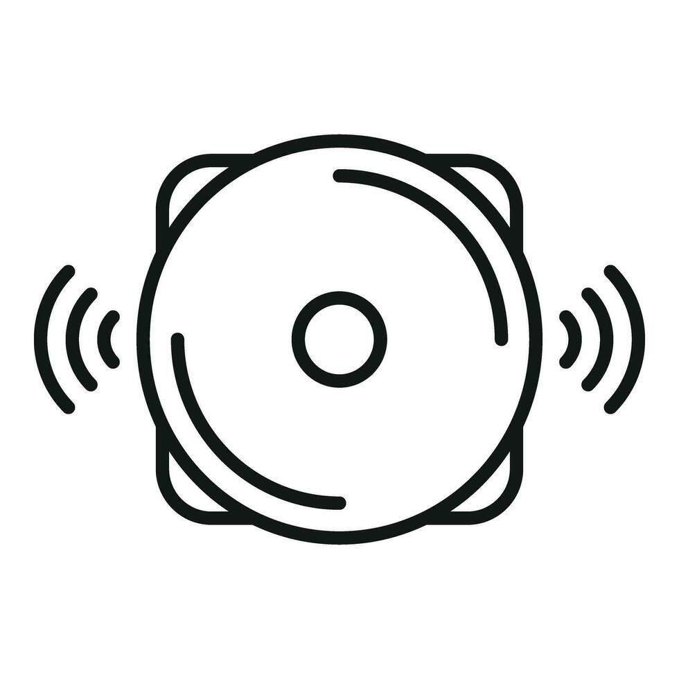 Alarm ringer icon outline vector. Person exit vector