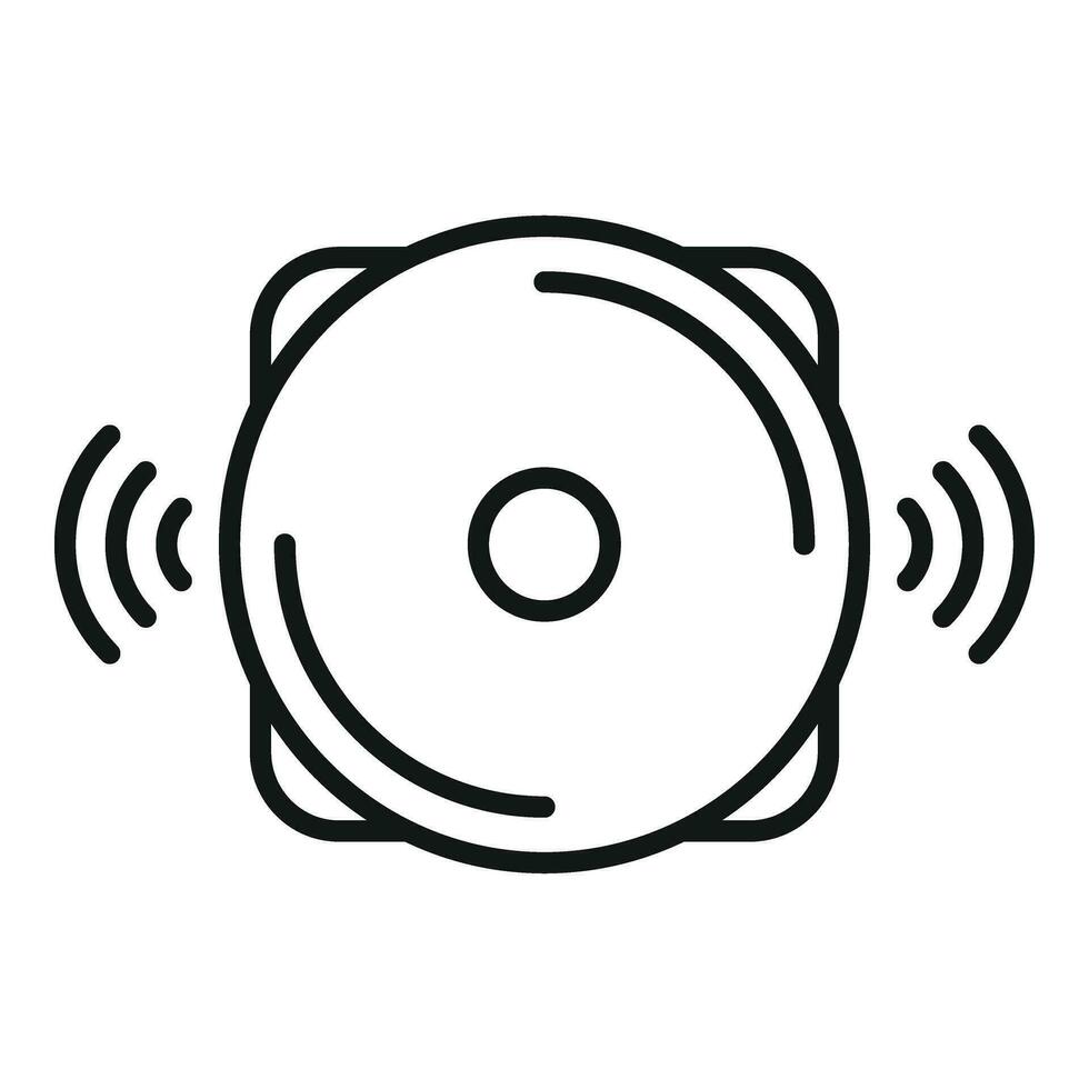 Alarm ringer icon outline vector. Person exit vector