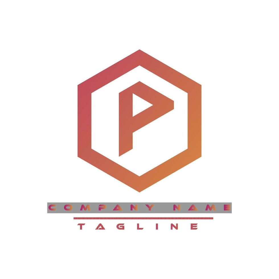 Polygon Vector p logo design