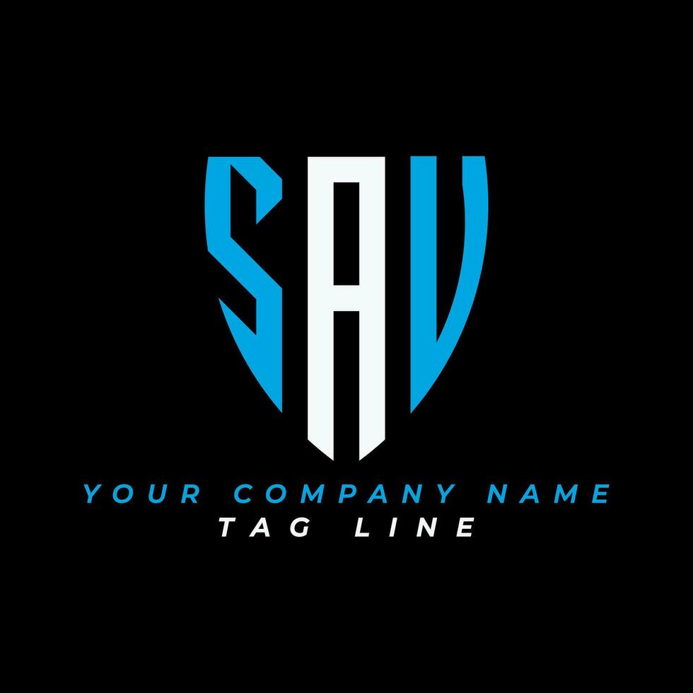 SAV letter logo creative design with vector graphic Pro Vector