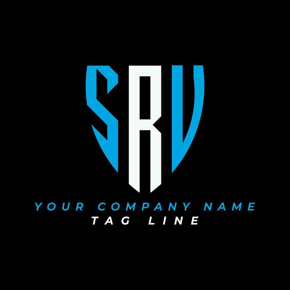 SRV letter logo creative design with vector graphic Pro Vector