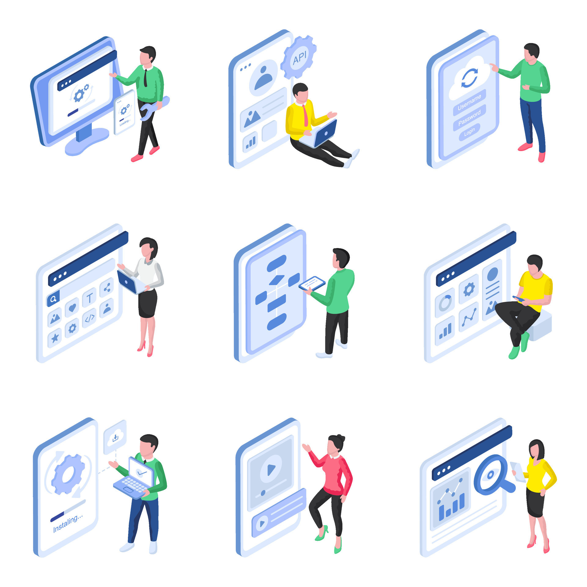 Pack Of Ux Flat Illustrations 32408293 Vector Art At Vecteezy Pack Of Ux Flat Illustrations 32408293 Vector Art At Vecteezy