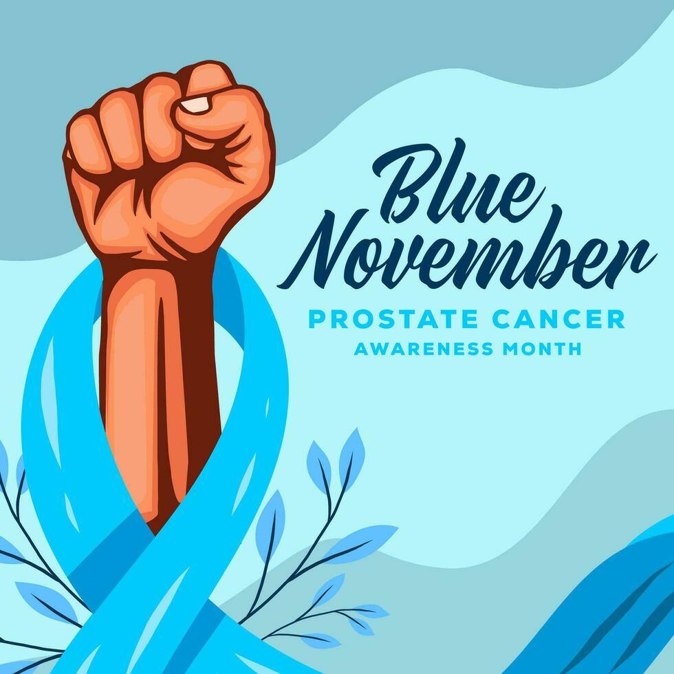 vector design Blue November prostate cancer Awareness Month illustration