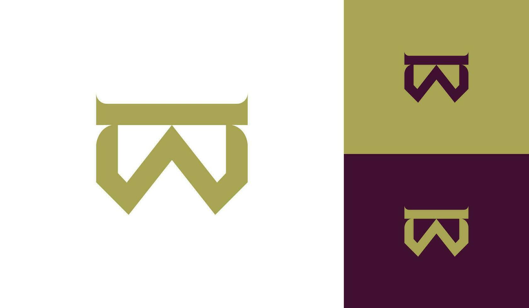 Letter WB initial monogram logo design vector