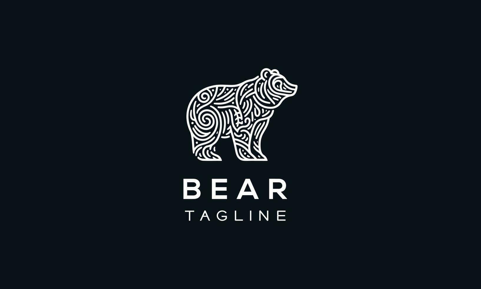 Bear logo vector icon design