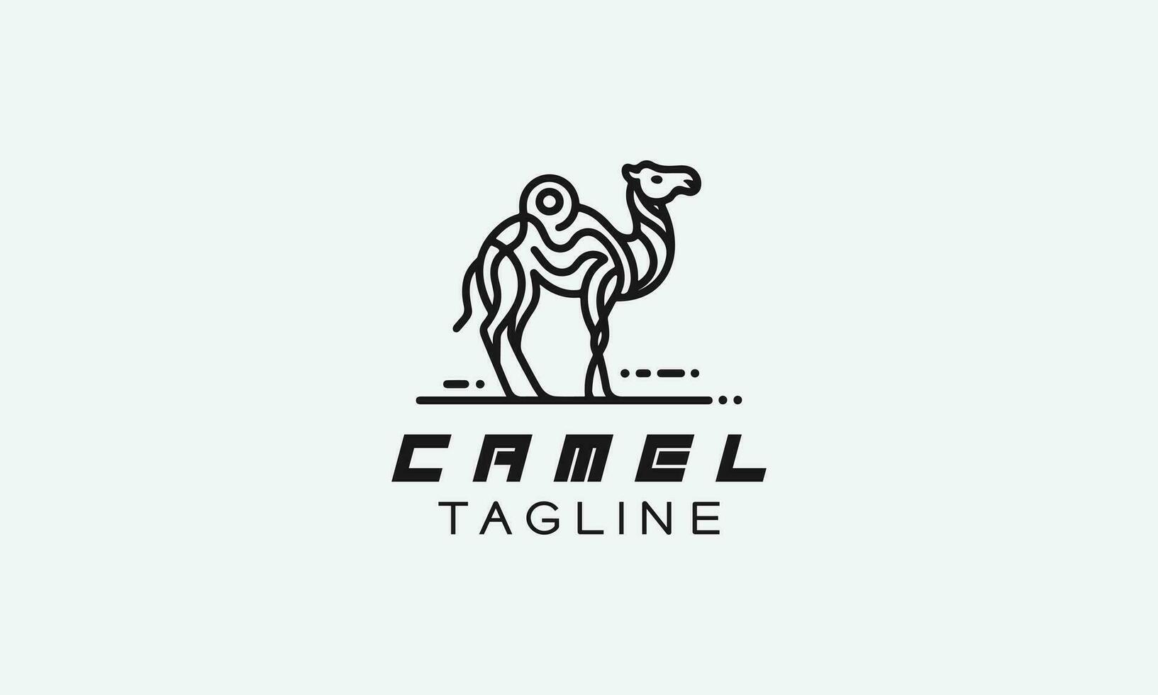 camello vector logo icono minimalista diseño