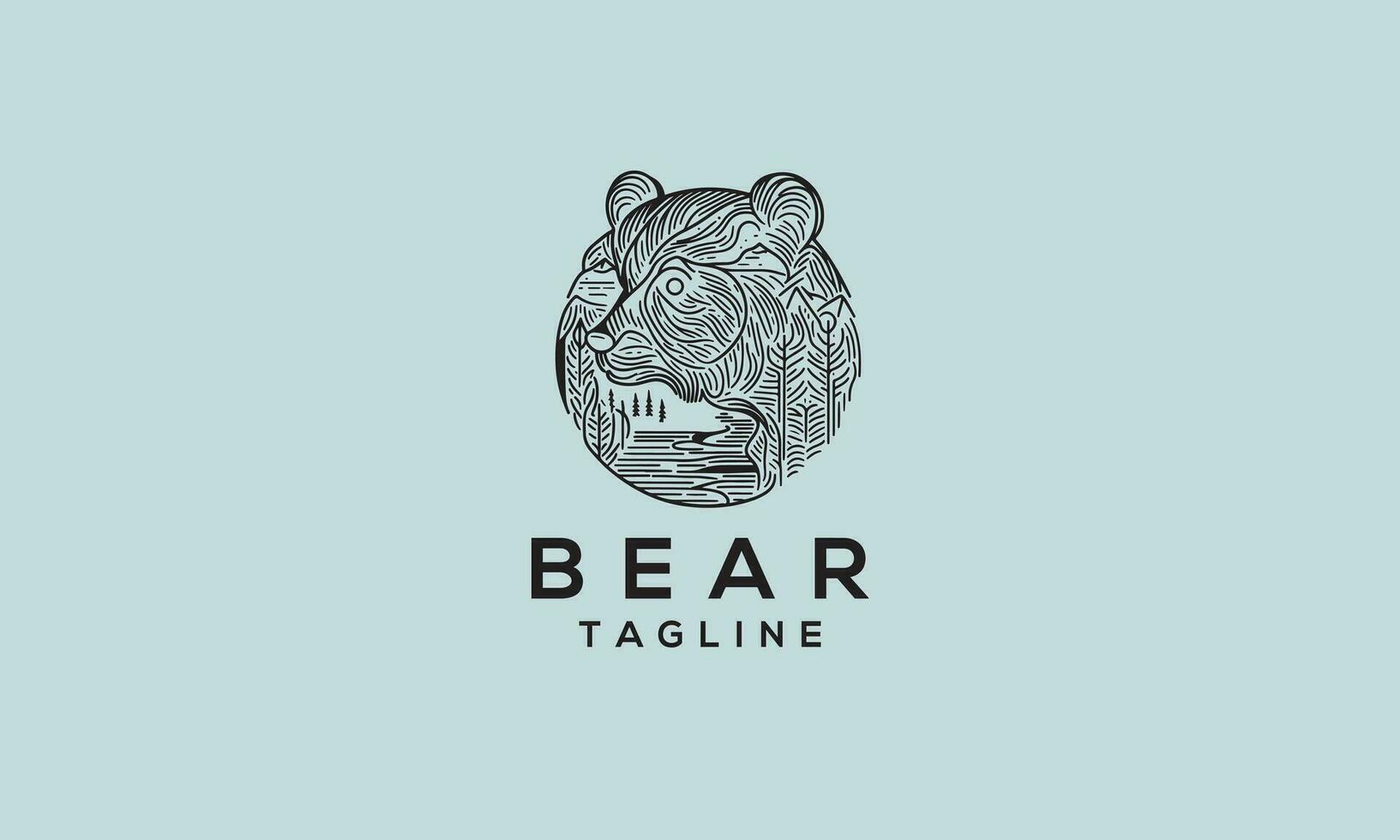 Bear logo vector icon design