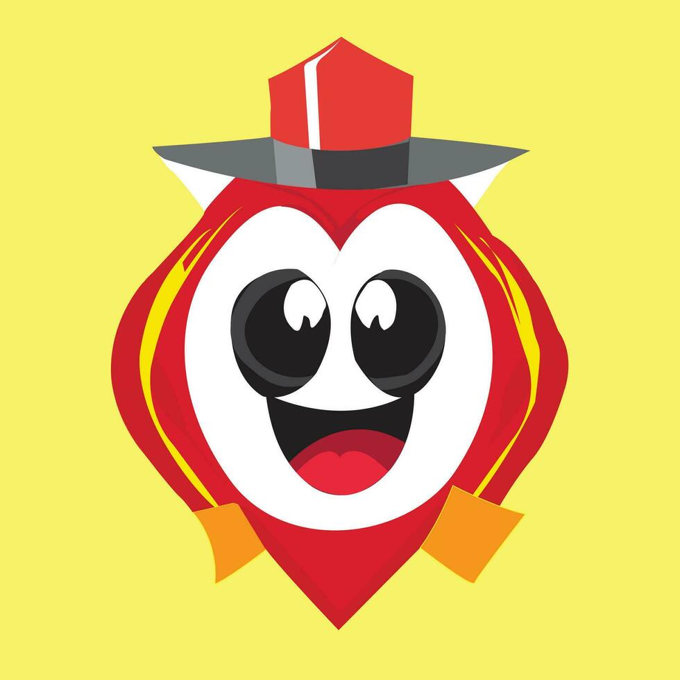 Cartoon sticker with happiness of expression vector illustration