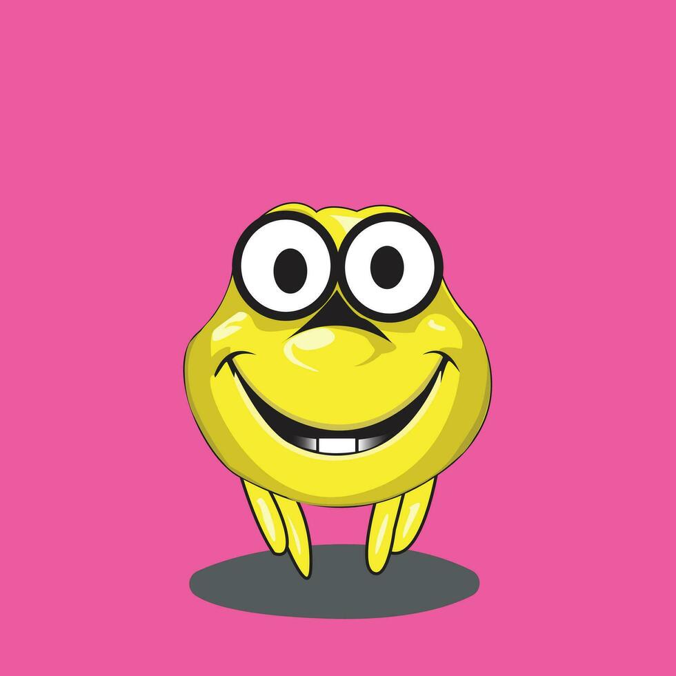 Fantasy cartoon cute mini monster vector illustration