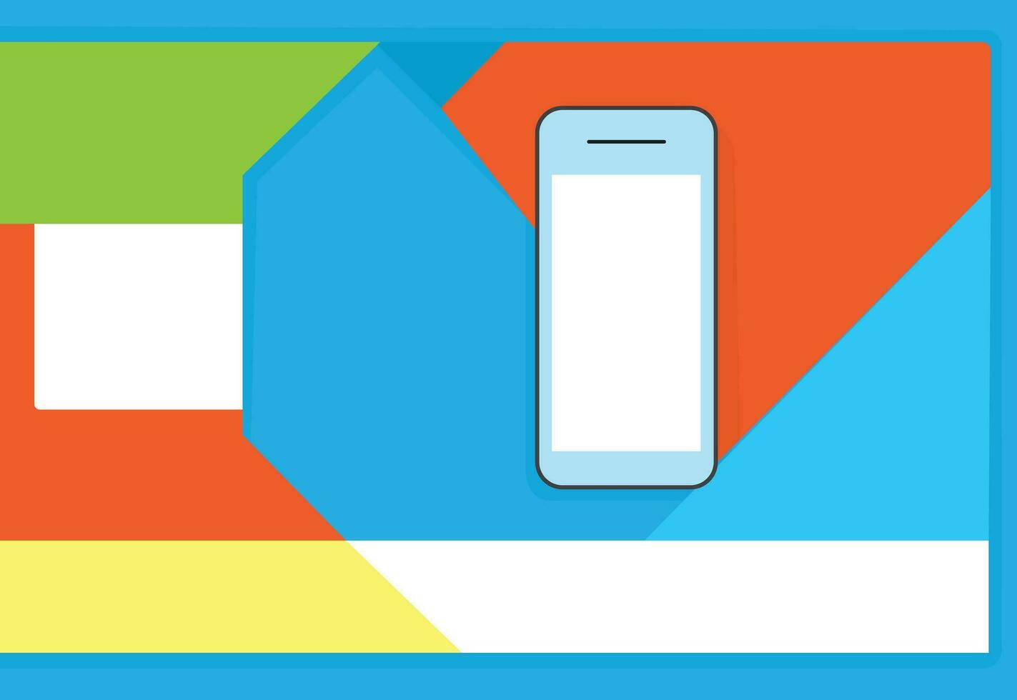 Flat design blank space abstract colour vector papercut style for background