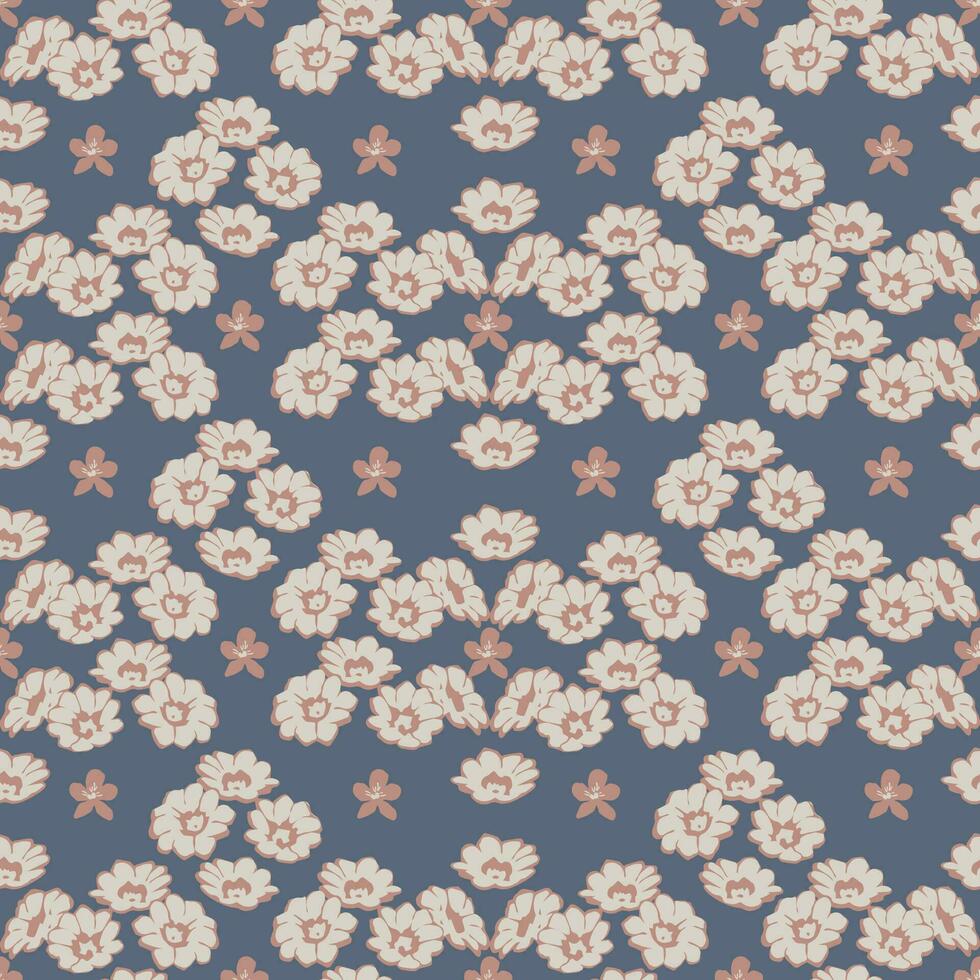 Vector small flower ditsy illustrations seamless repeat pattern digital artwork