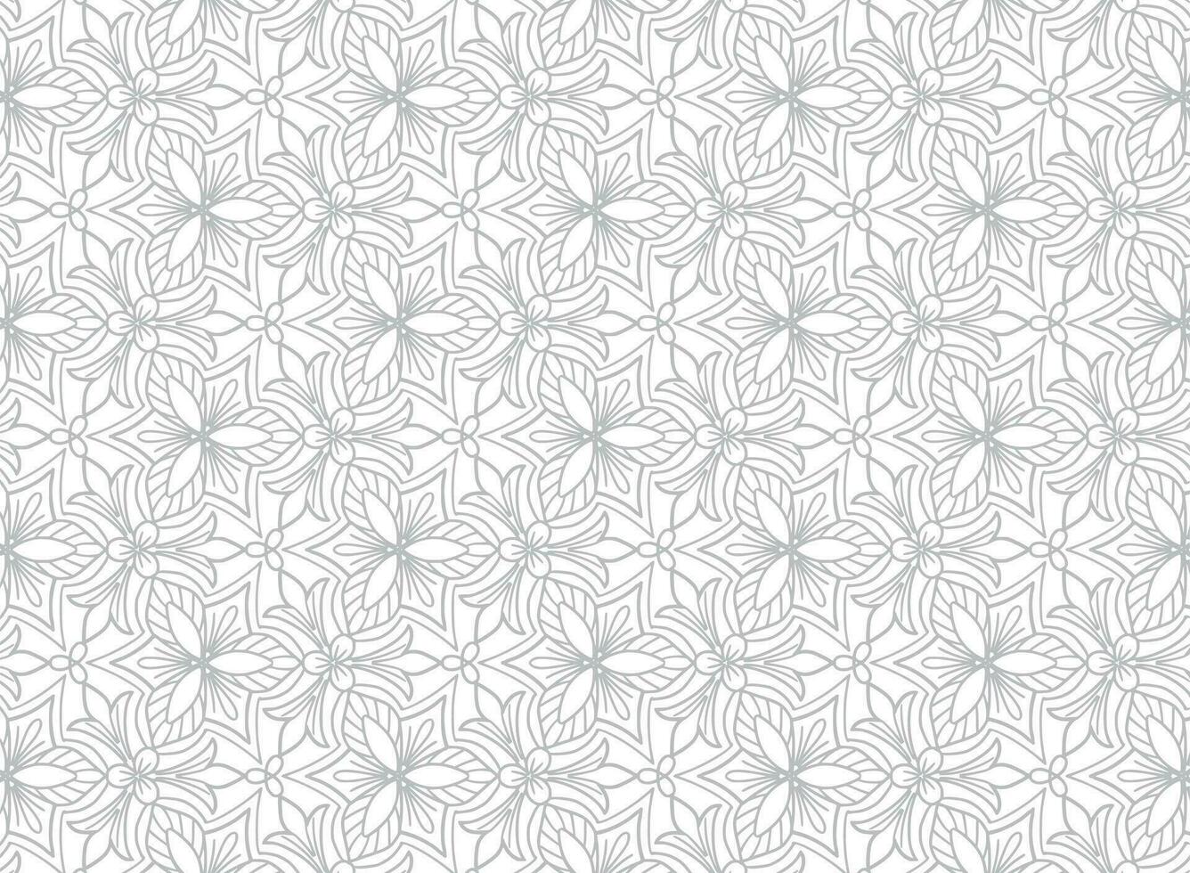 Abstract gray floral mandala pattern background vector