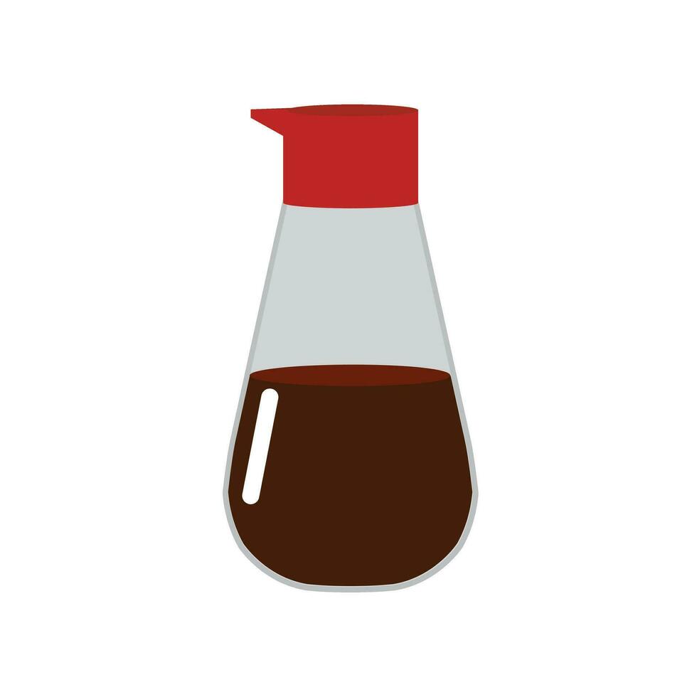 Soya sauce semi flat design. Vector modern illustration.