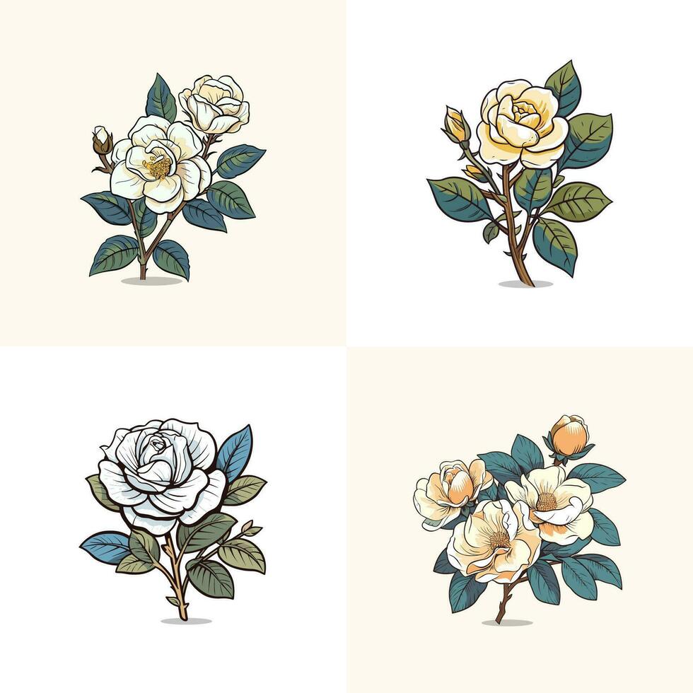 arbusto Rosa vector acortar Arte ilustración