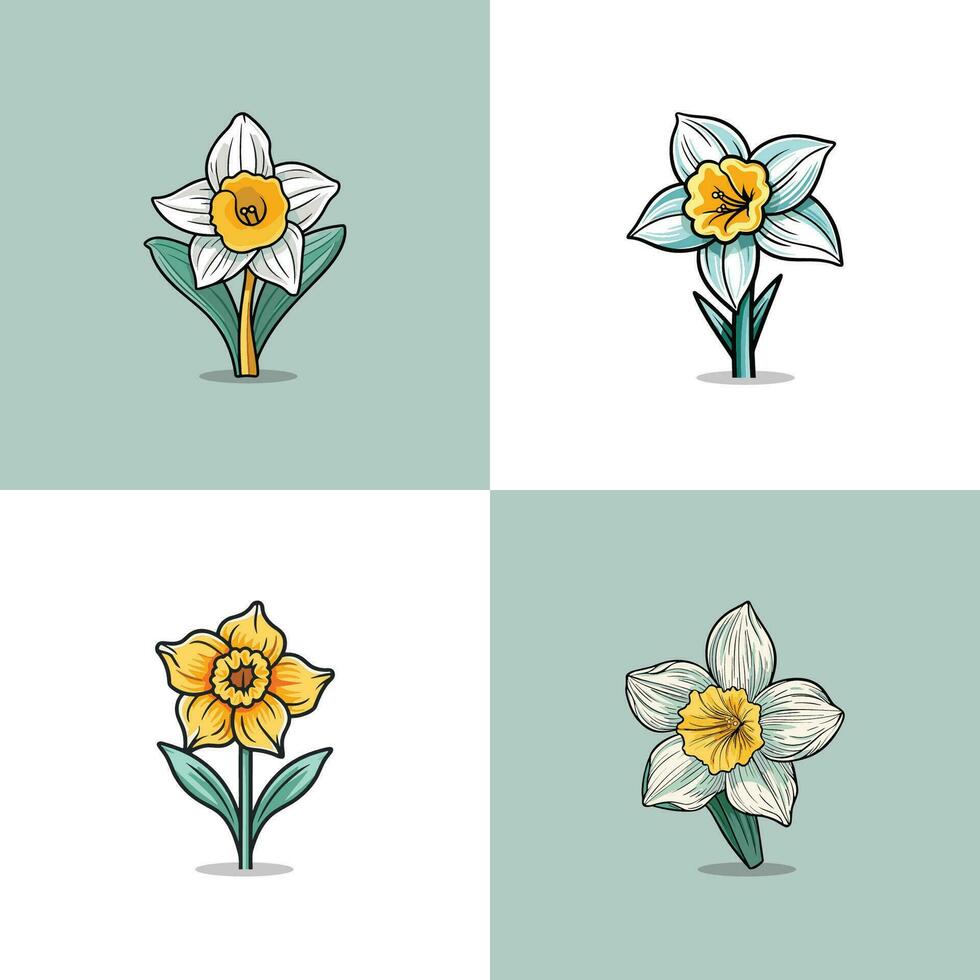 daffodil vector clip art illustration