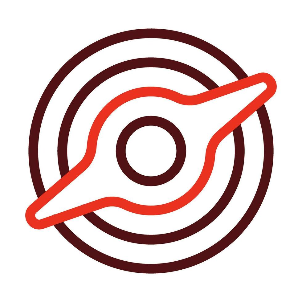 Black Hole Vector Thick Line Two Color Icons For Personal And Commercial Use.