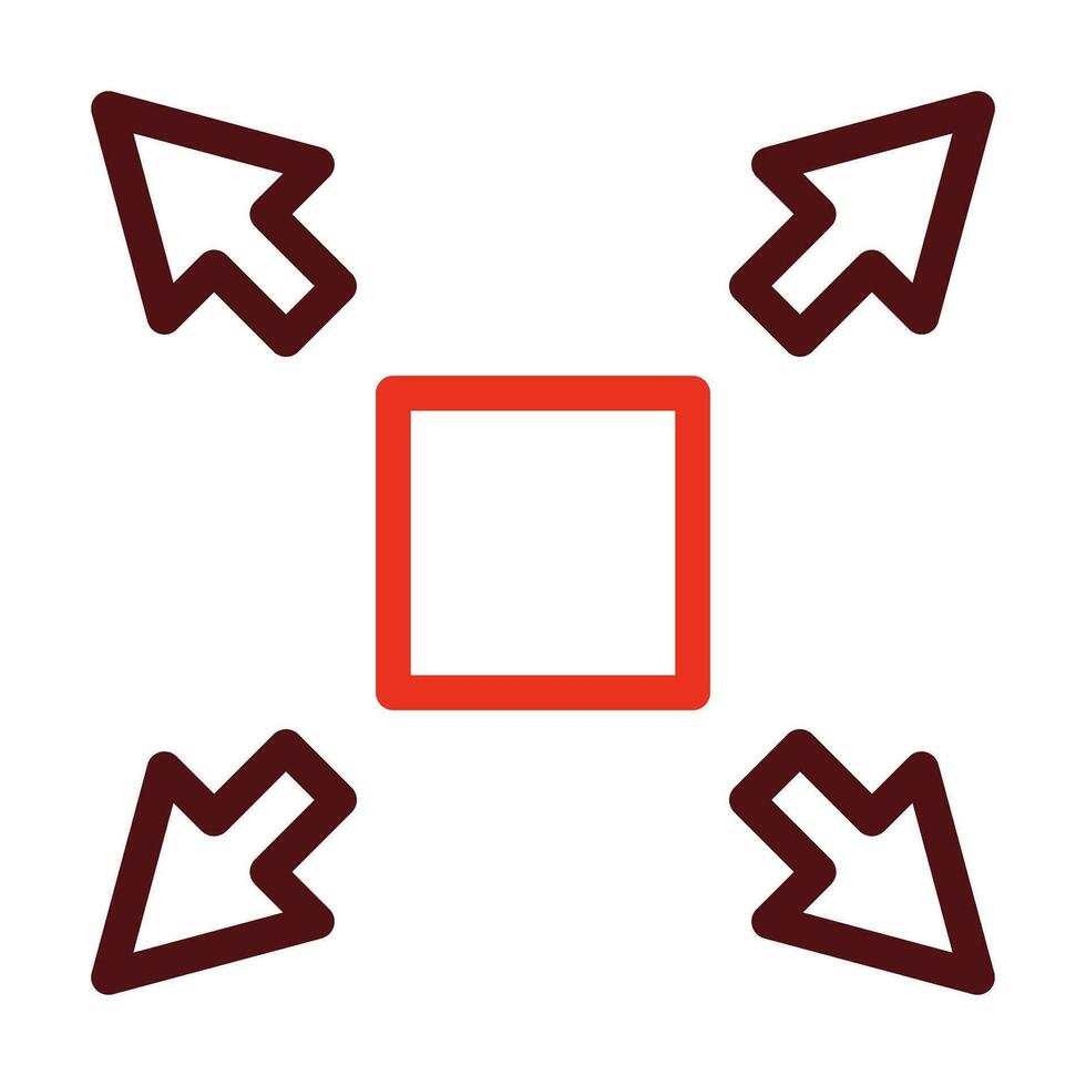 Resize Vector Thick Line Two Color Icons For Personal And Commercial Use.