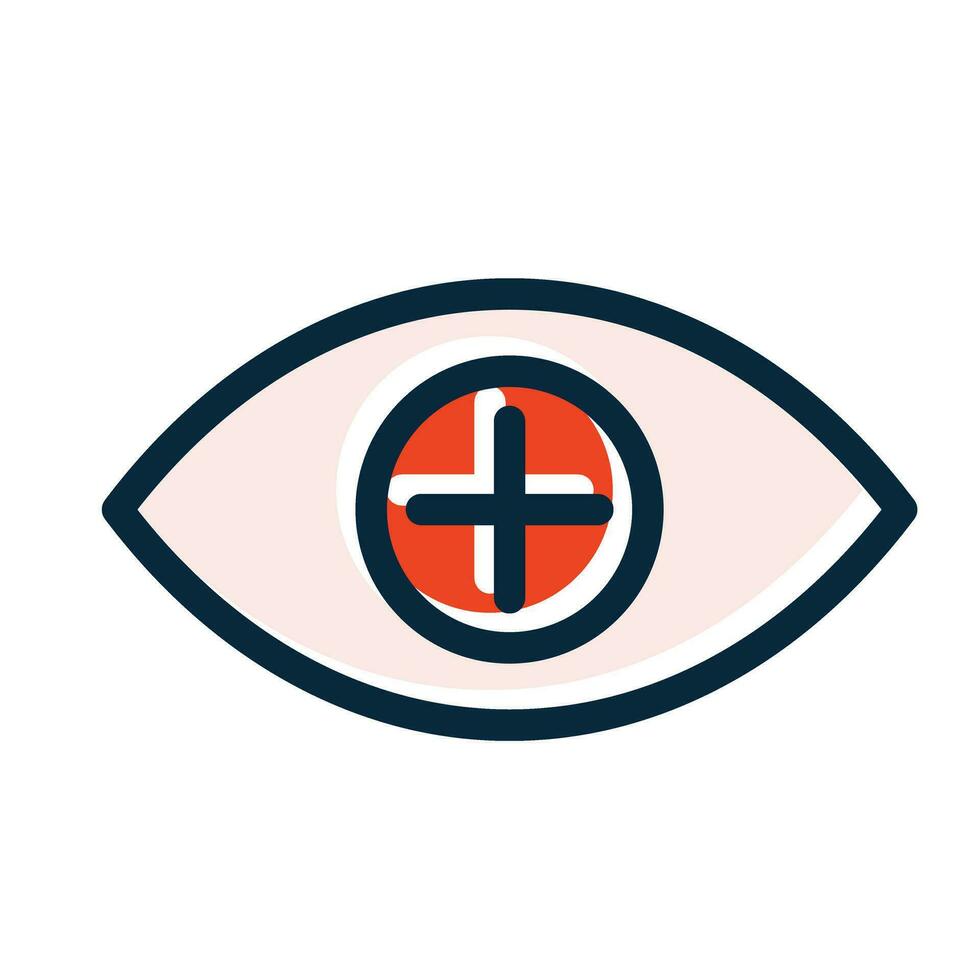 Eye Care Filled Dark Colors  Icon For Personal And Commercial Use. vector