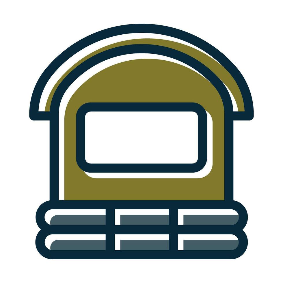 Hut Vector Thick Line Filled Dark Colors Icons For Personal And Commercial Use.