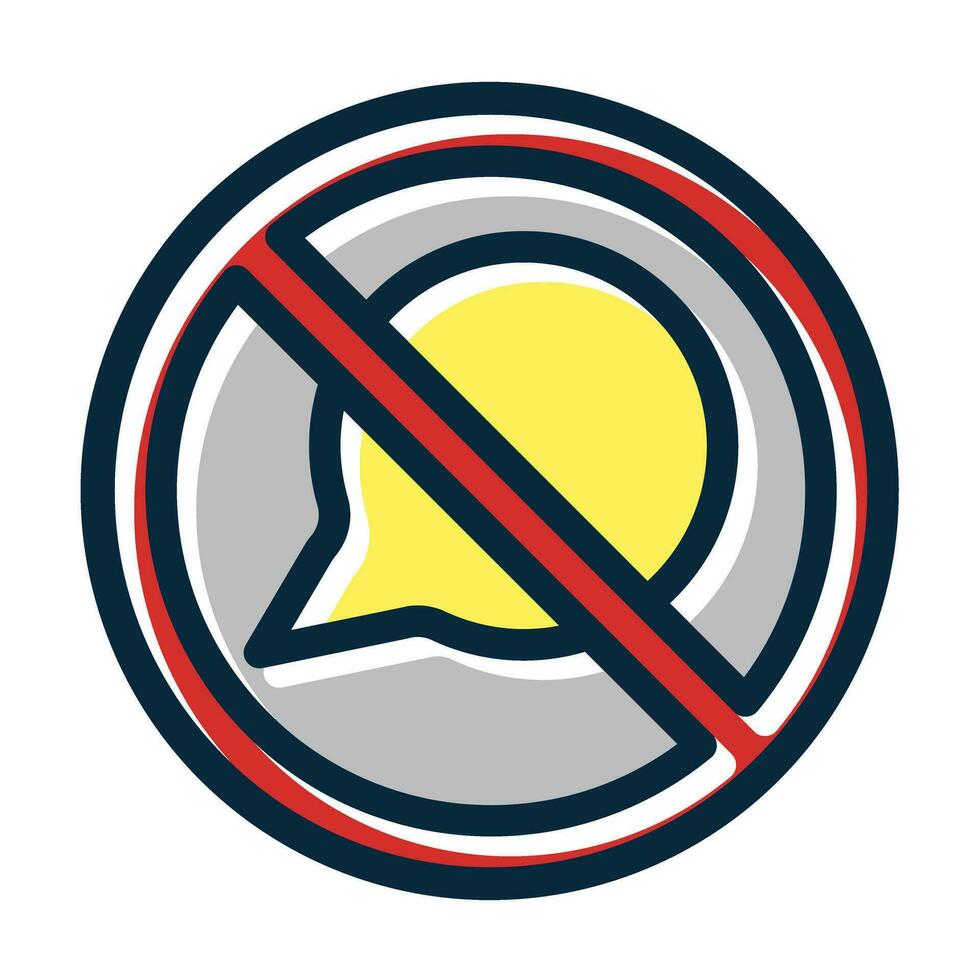 No Message Vector Thick Line Filled Dark Colors Icons For Personal And Commercial Use.