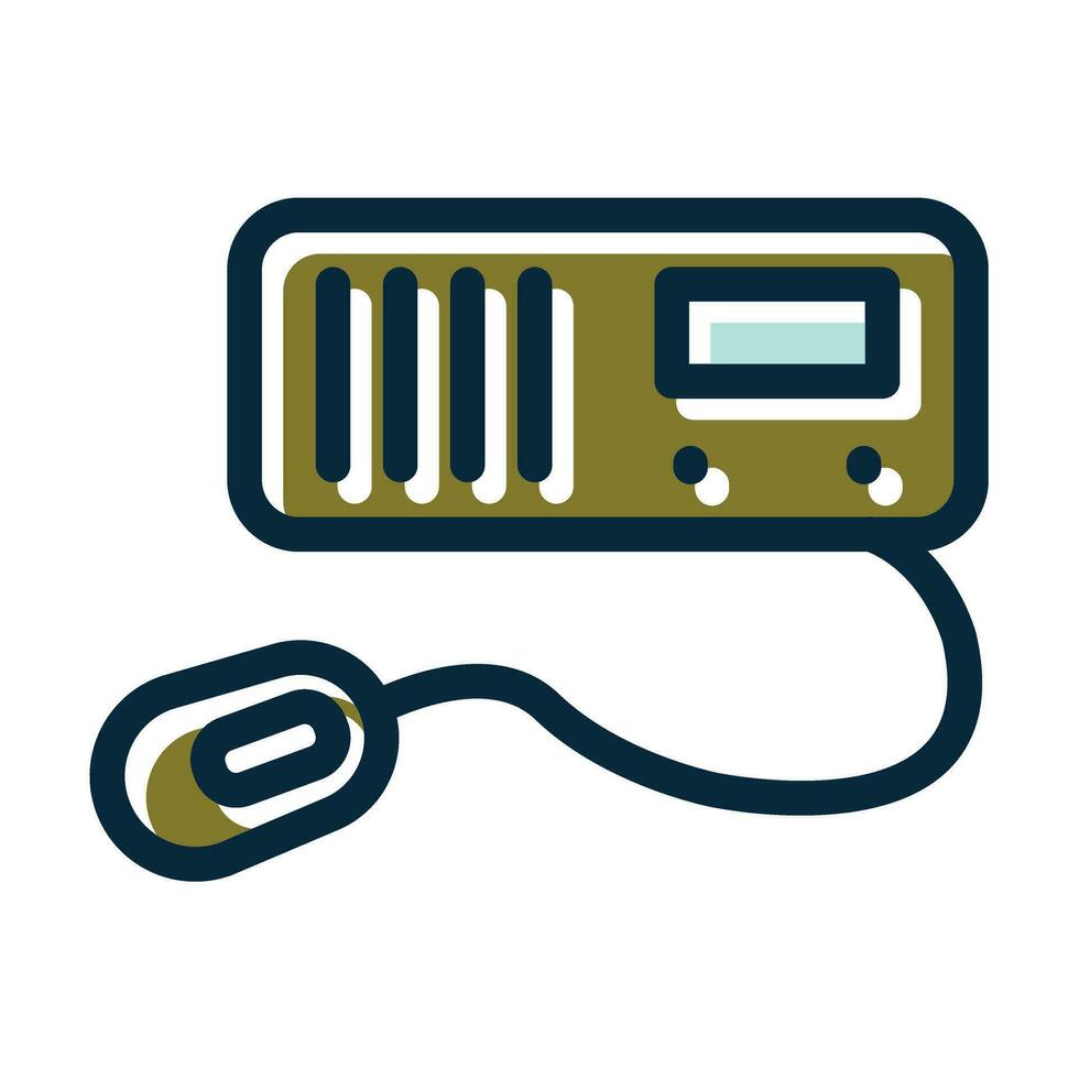 Radio Vector Thick Line Filled Dark Colors Icons For Personal And Commercial Use.