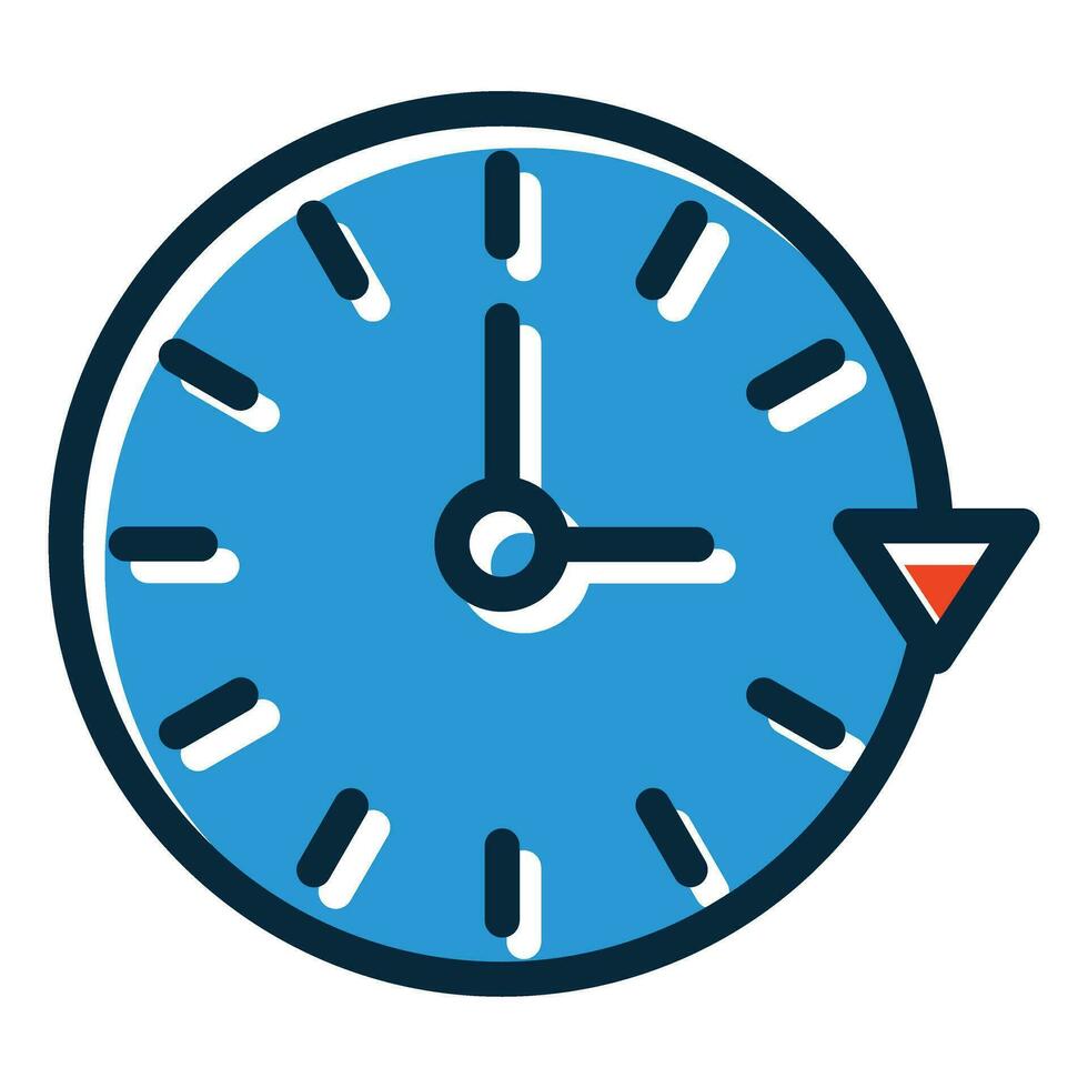 Clockwise Vector Thick Line Filled Dark Colors Icons For Personal And Commercial Use.