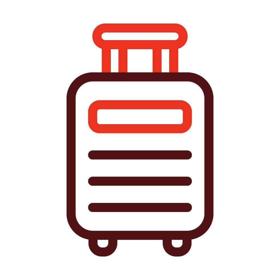 Suitcase Vector Thick Line Two Color Icons For Personal And Commercial Use.